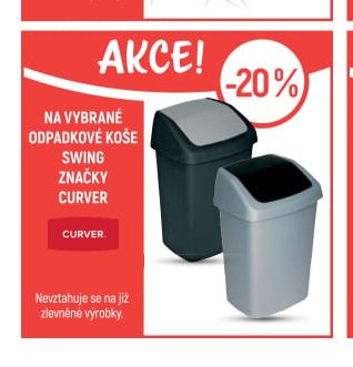 Na vybrané odpadkové koše Swing značky Curver
