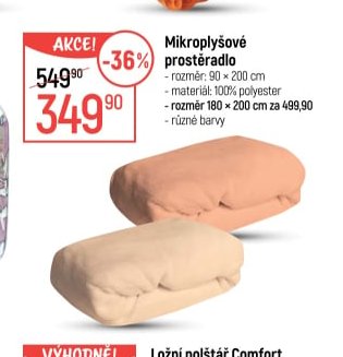 Mikroplyšové prostěradlo