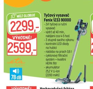 Tyčový vysavač Fenix 1233 90000