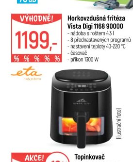 Horkovzdušná fritéza Vista Digi 1168 90000