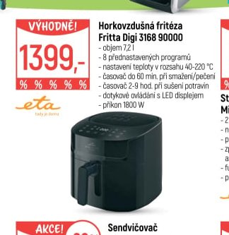 Horkovzdušná fritéza Fritta Digi 3168 90000