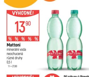 Mattoni minerální voda
