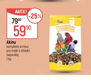 Akinu krmivo pro papoušky