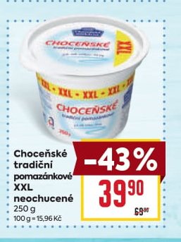 Choceňské tradiční pomazánkové XXL neochucené 250 g