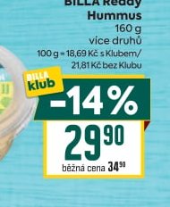 BILLA Ready Hummus 160 g