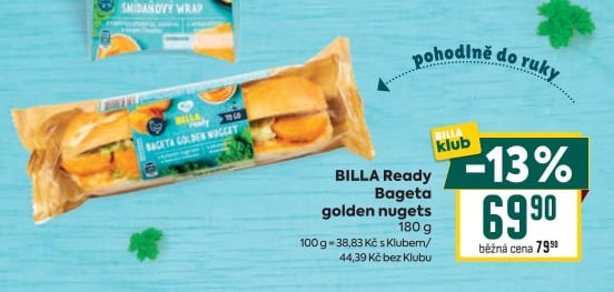 BILLA Ready Bageta golden nuget 180 g