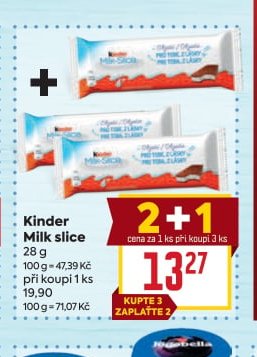 Kinder Milk slice