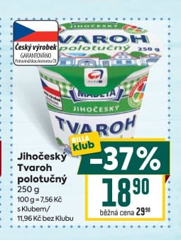 Jihočeský Tvaroh polotučný