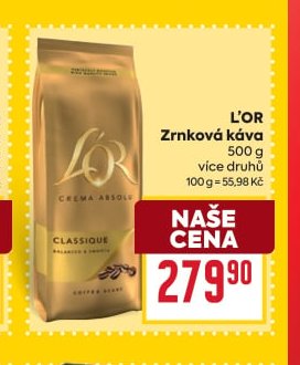 L'OR Zrnková káva