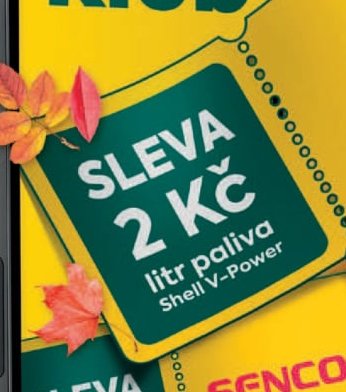 Shell V-Power sleva 2 Kč na litr paliva