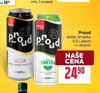Proud ležák/limetka