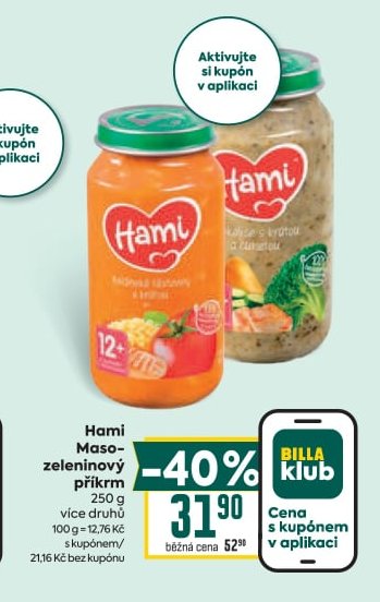 Hami Maso-zeleninový příkrm 250 g