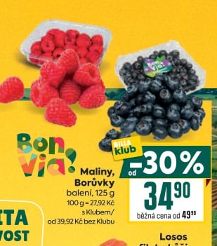 Maliny, Borůvky