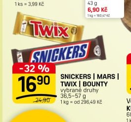 Snickers | Mars | Twix | Bounty