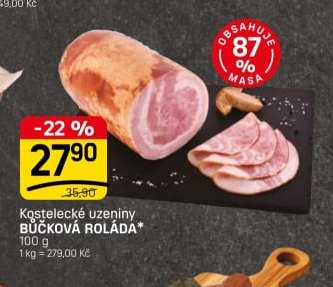 Kostelecké uzeniny BŮČKOVÁ ROLÁDA*