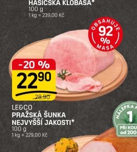 LE&CO PRAŽSKÁ ŠUNKA NEJVYŠŠÍ JAKOSTI*