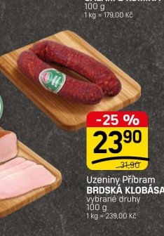 Uzeniny Příbram BRDSKÁ KLOBÁSA*
