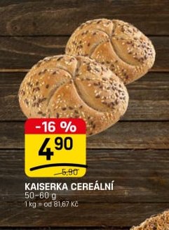 KAISERKA CEREÁLNÍ