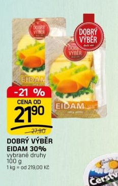 DOBRÝ VÝBĚR EIDAM 30%