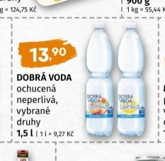 Dobrá voda ochucená/neperlivá vybrané druhy