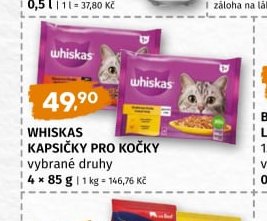 Whiskas kapsičky pro kočky vybrané druhy