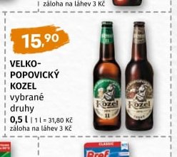 Velkopopovický Kozel vybrané druhy