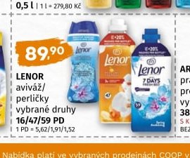 Lenor aviváž/perličky vybrané druhy