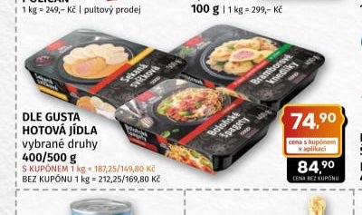 DLE GUSTA HOTOVÁ JÍDLA