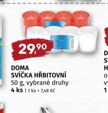 DOMA SVÍČKA HŘBITOVNÍ
