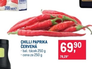Chilli paprika červená