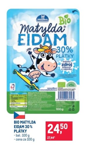 BIO MATYLDA EIDAM 30 % PLÁTKY