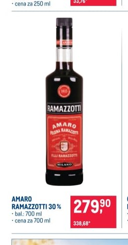 AMARO RAMAZZOTTI 30% - Makro aktualniletaky.eu