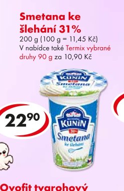 Smetana ke šlehání 31%