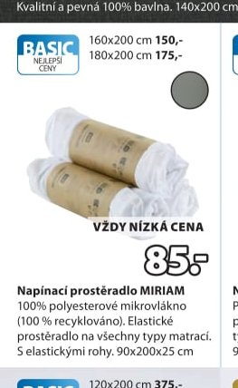 Napínací prostěradlo MIRIAM