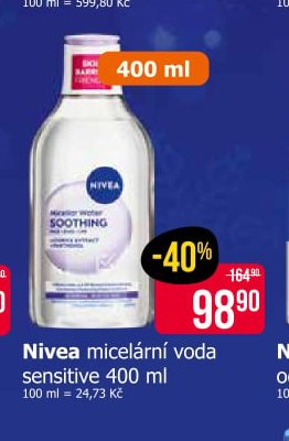 Nivea micelární voda sensitive 400 ml