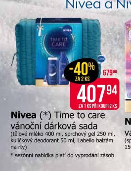 Nivea (*) Time to care vánoční dárková sada