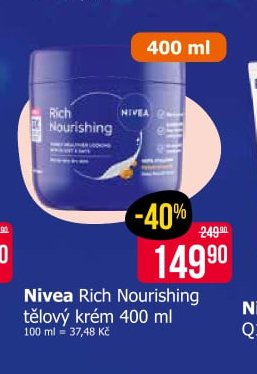 Nivea Rich Nourishing tělový krém 400 ml - Teta drogerie aktualniletaky.eu