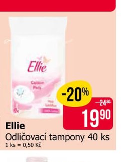 Ellie Odličovací tampony 40 ks
