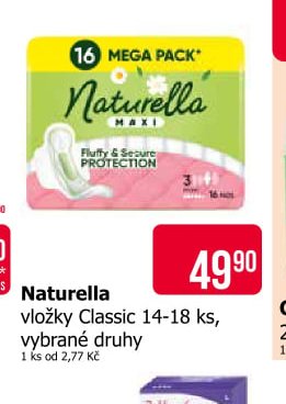 Naturella vložky Classic 14-18 ks, vybrané druhy