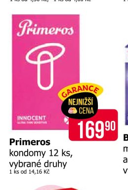 Primeros kondomy 12 ks, vybrané druhy