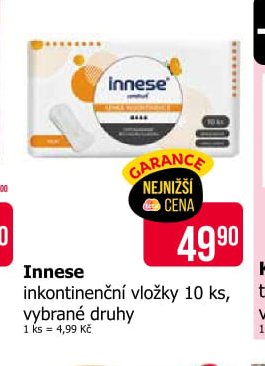 Innese inkontinenční vložky 10 ks, vybrané druhy