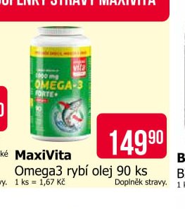 MaxiVita Omega3 rybí olej 90 ks