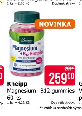 Kneipp Magnesium+B12 gummies 60 ks