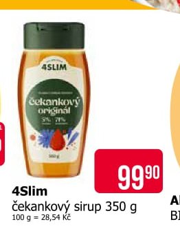 4Slim čekankový sirup 350 g
