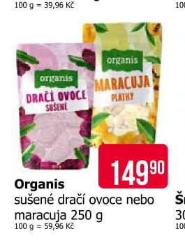 Organis sušené dračí ovoce nebo maracuja 250 g