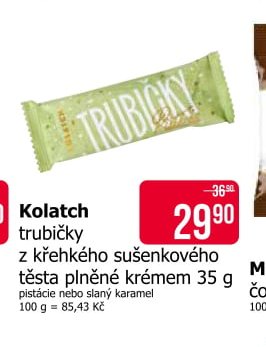 Kolatch trubičky z křehkého sušenkového těsta plněné krémem 35 g