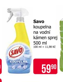 Savo koupelna na vodní kámen sprej 500 ml