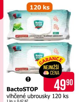 BactoSTOP vlhčené ubrousky 120 ks