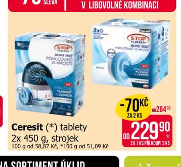 Ceresit tablety 2x 450 g, strojek