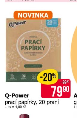 Q-Power prací papírky